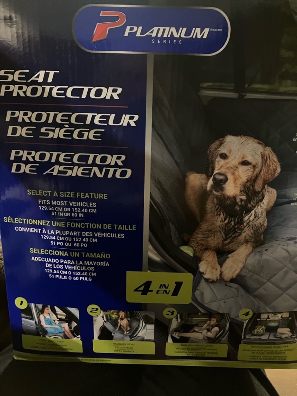 Quilted Dog Seat Protector - Gray